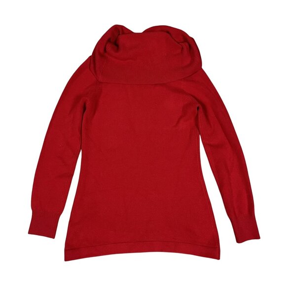 French Connection Cherry Red Cowl Neck Sweater Size Small - Picture 2 of 5